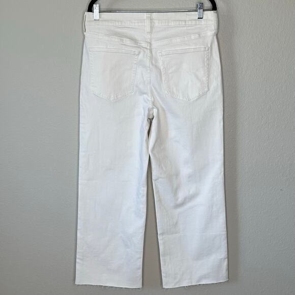 J.Crew Women's Slim Wide-Leg White Jeans High Rise Denim Size 30 New - Picture 6 of 12